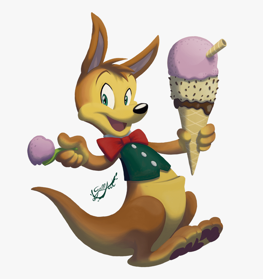 Ice-cream Kangaroo - Mascotas Para Una Heladeria, Transparent Clipart