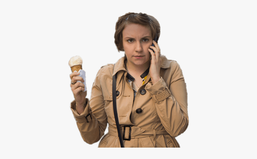 Lena Dunham Eating Ice Cream - Ice Cream, Transparent Clipart