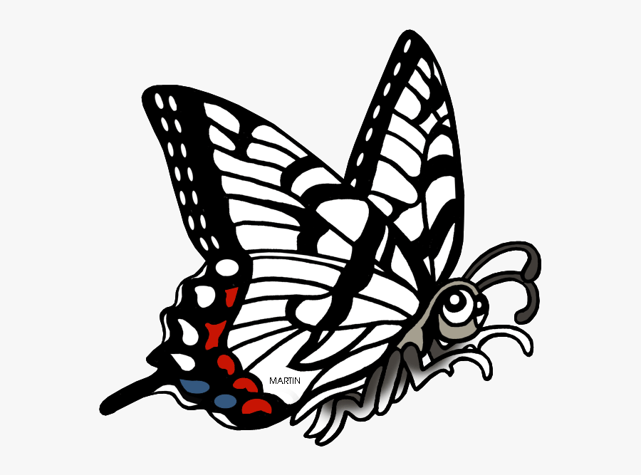 Clipart Butterfly Zebra - State Butterfly Of Tennessee, Transparent Clipart