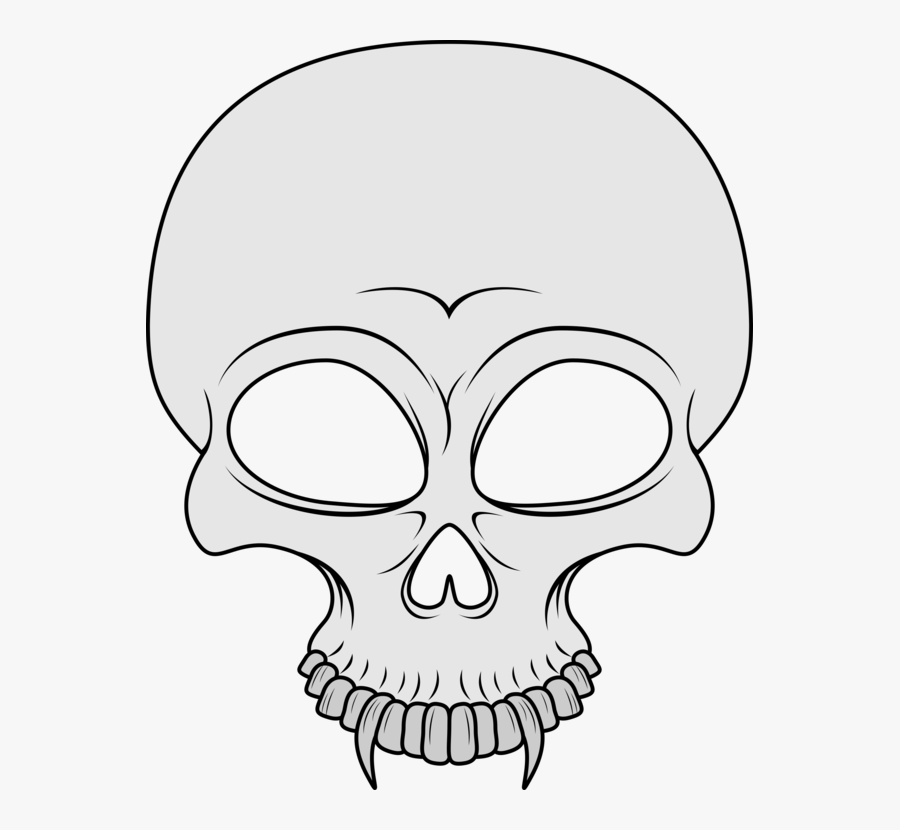 Nose Clipart Nose Side View - Cartoon Skull Nose, Transparent Clipart