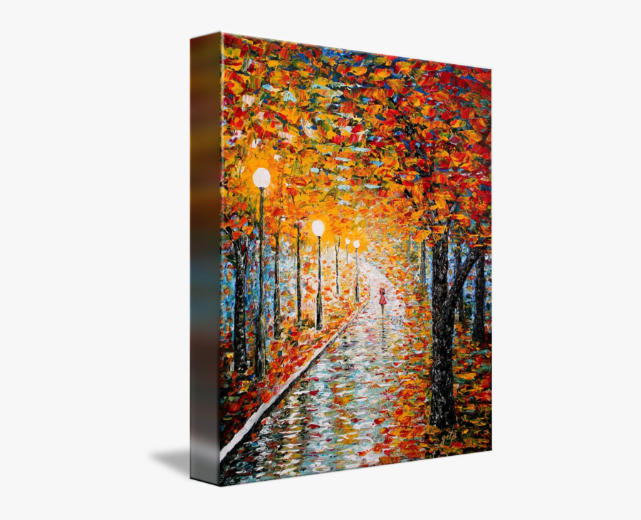 Clip Art Pallet Knife Painting - Paris In Autumn Painting, Transparent Clipart