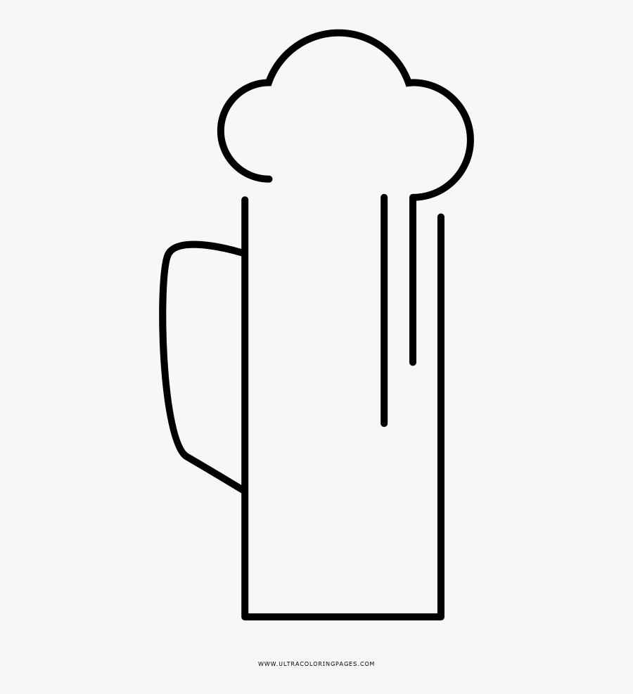 Beer Mug Coloring Page, Transparent Clipart