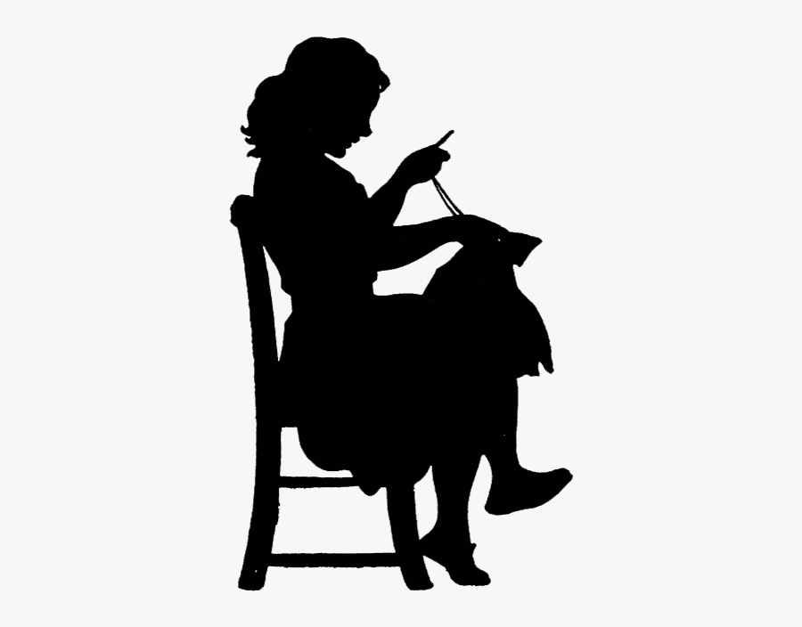 Women Sewing Clip Art, Transparent Clipart