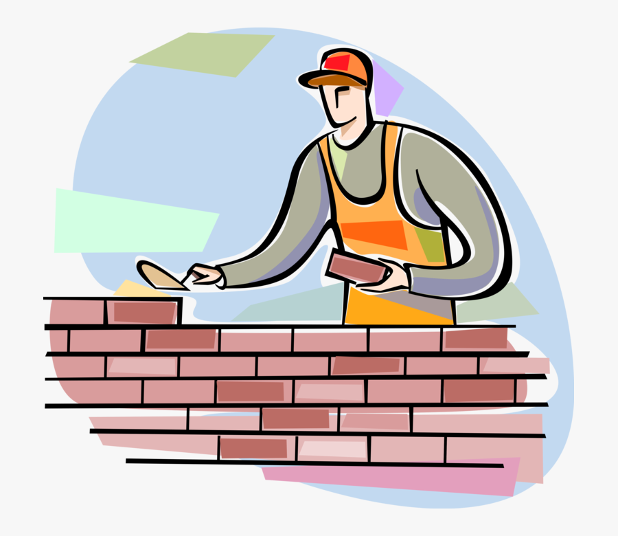Transparent Construction Worker Clipart - Bricks Layers Clipart, Transparent Clipart