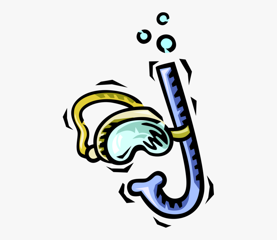 Vector Illustration Of Scuba Diving Diver"s Snorkel, Transparent Clipart