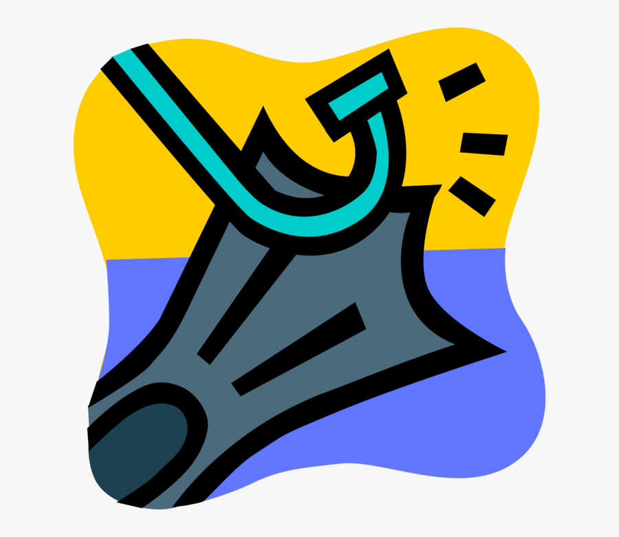 Vector Illustration Of Swimming And Diving Scuba Fins, Transparent Clipart