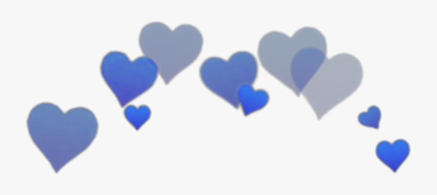 Transparent Heart Cloud Clipart - Blue Hearts Crown Png, Transparent Clipart