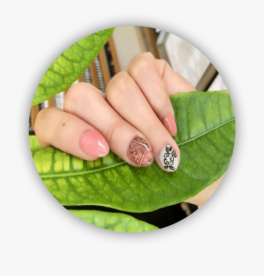 Green Hand Leaf - Manicure, Transparent Clipart