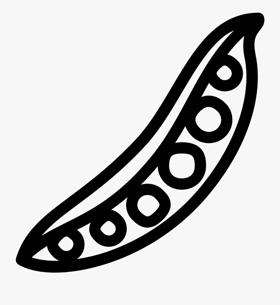 Transparent Pea Clipart Black And White - Peas Icon, Transparent Clipart