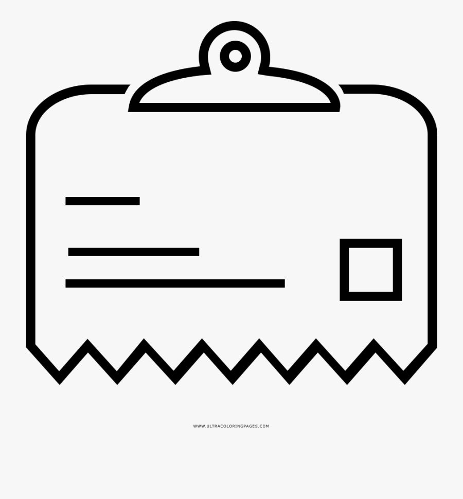 Prescription Coloring Page - Line Art, Transparent Clipart