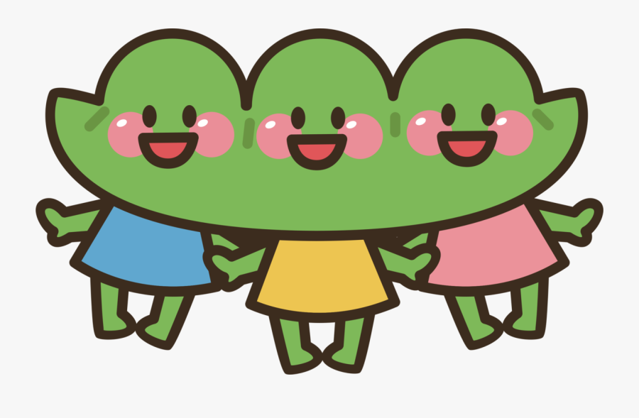 Happy,green,cartoon - Pea, Transparent Clipart