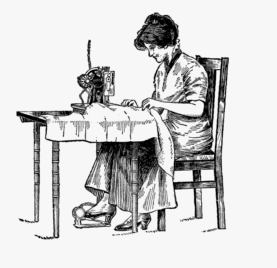 Sewing Drawing Machine - Sewing Machine Drawing Png, Transparent Clipart