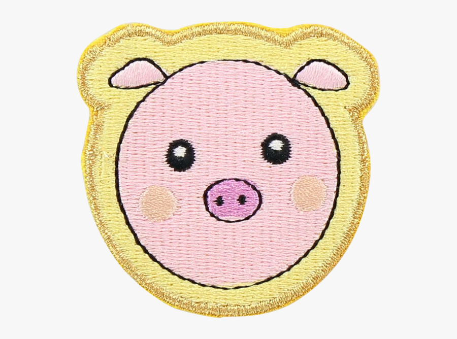 Pig Face Sticker Patch - Cartoon, Transparent Clipart