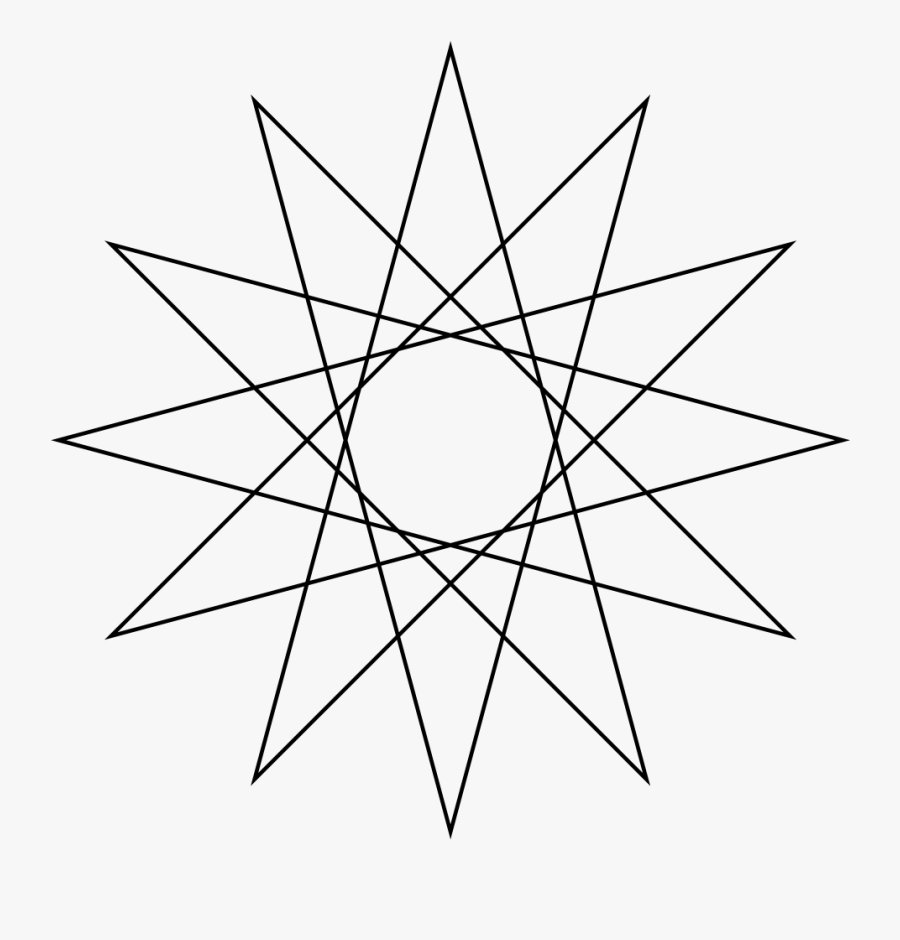 Free Vector Star Polygon Clip Art - 12 Point Star In Circle, Transparent Clipart