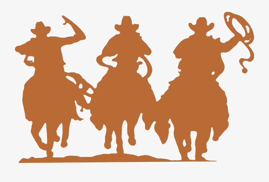 Monte Creek Ranch Winery Cowboy Image - Cowboys Silhouette, Transparent Clipart