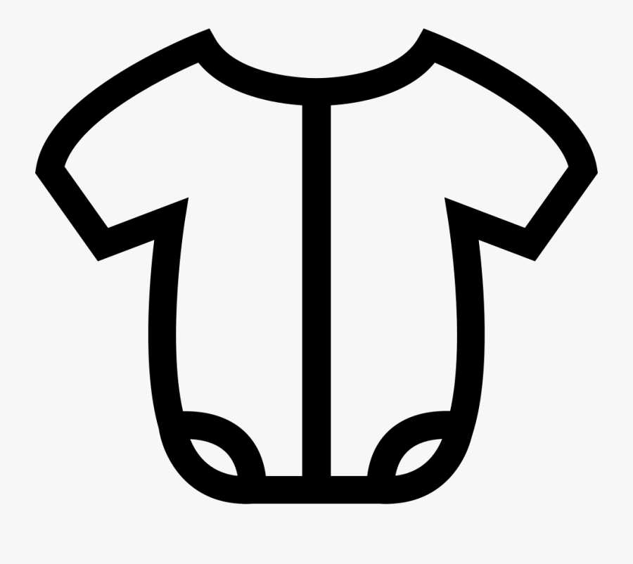 Baby Onesie Outline - T-shirt, Transparent Clipart