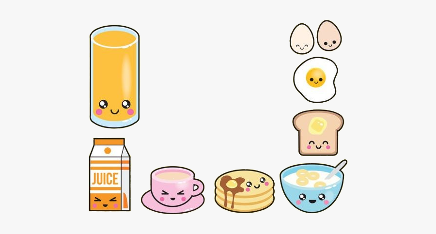 #breakfast #food #stickers - Cute Kawaii Breakfast Drawings, Transparent Clipart