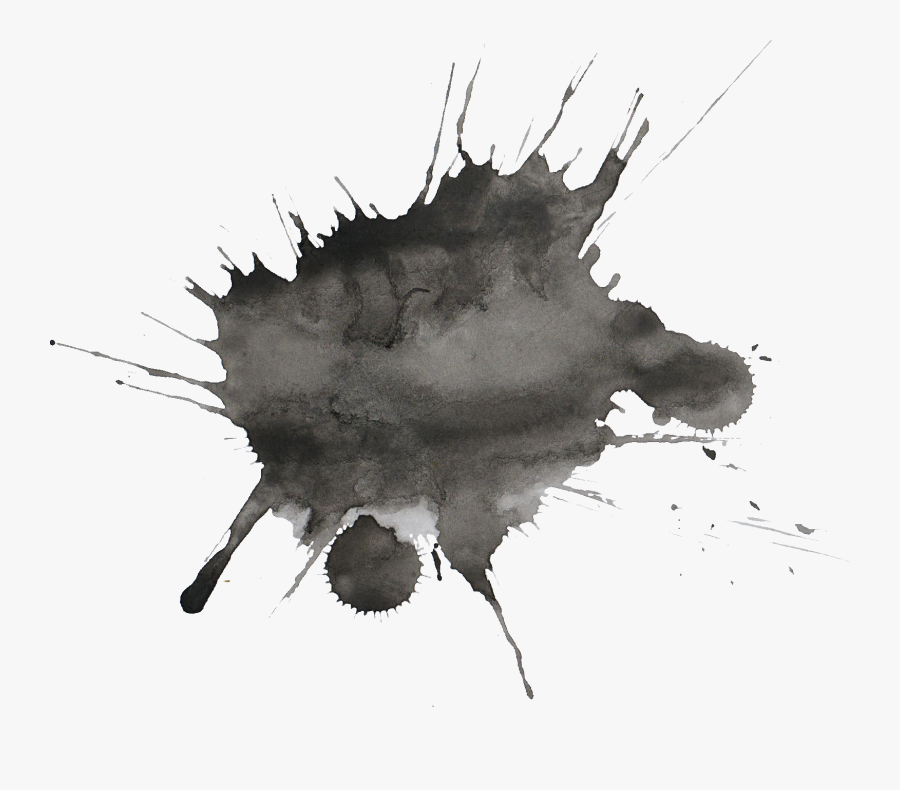Transparent Watercolor Black And White Watercolor Painting - Black