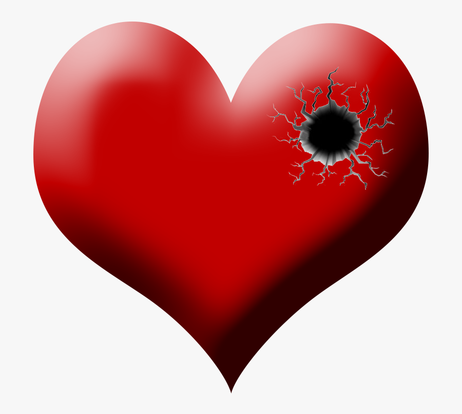 Heart With A Hole, Transparent Clipart