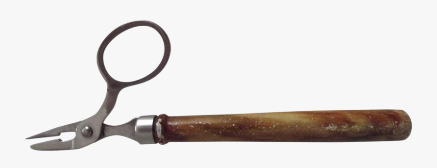 Scissors From 1900, One Thumb Hole, Wood Handle - Air Gun, Transparent Clipart