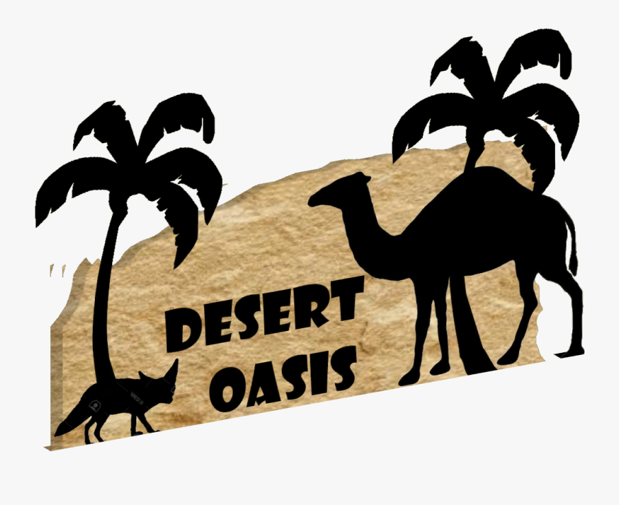Desert Oasis Sign - Arabian Camel, Transparent Clipart