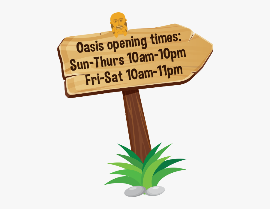 Openingtimes Sign Oasis, Transparent Clipart