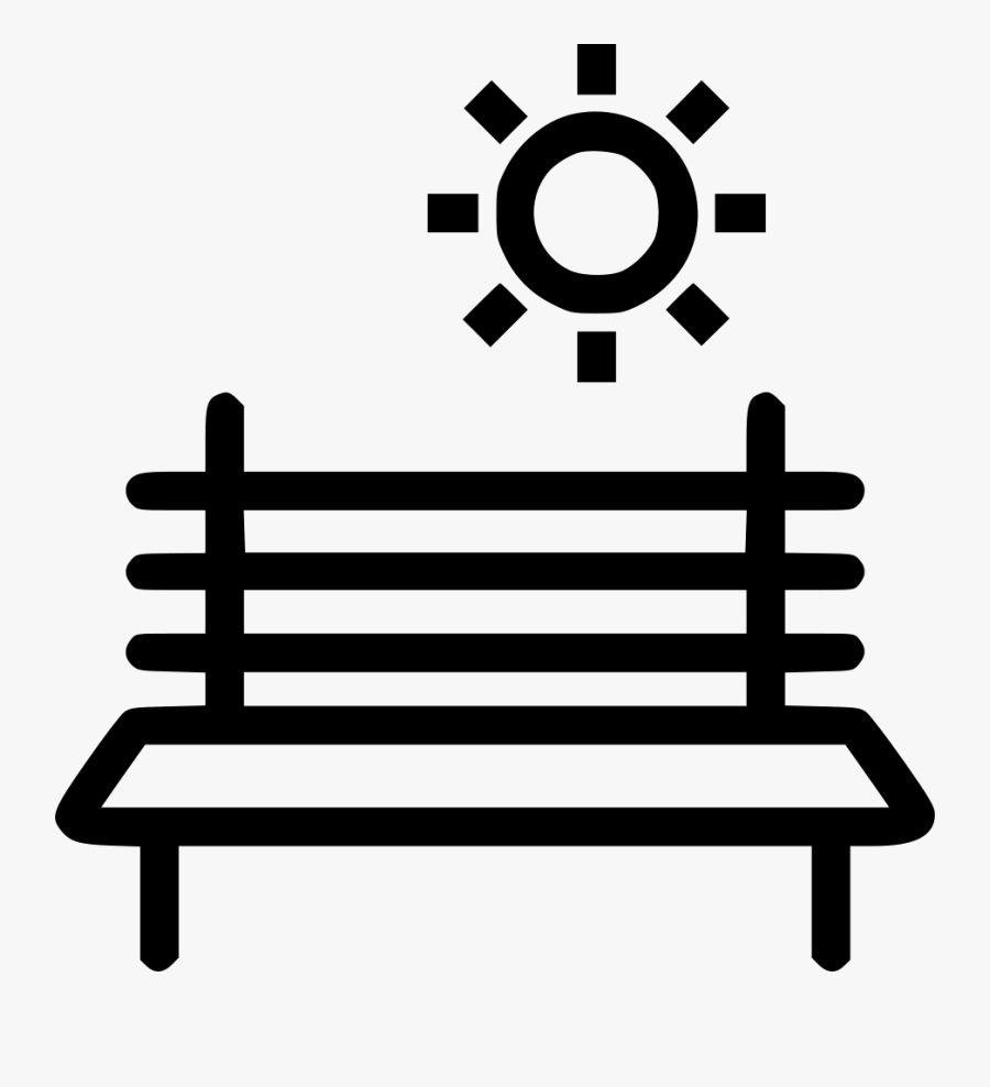 Bench In Park - Longest Day June 21, Transparent Clipart