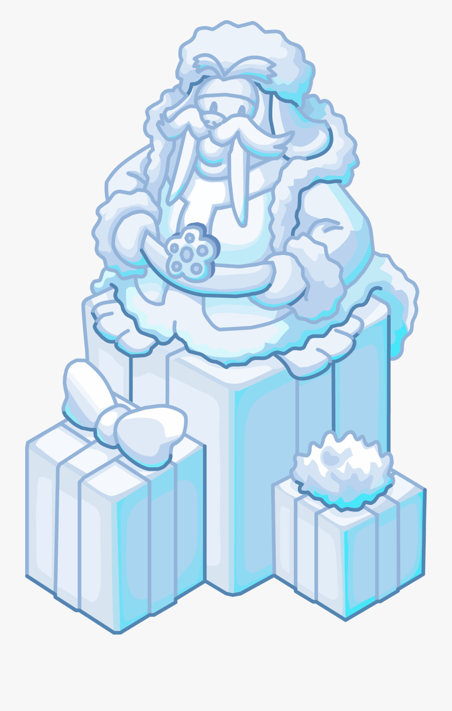 Club Penguin Wiki - Club Penguin Snow Sculpture, Transparent Clipart