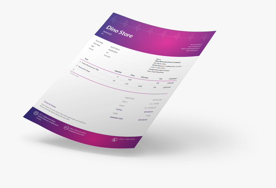 Invoice Template - Invoice, Transparent Clipart