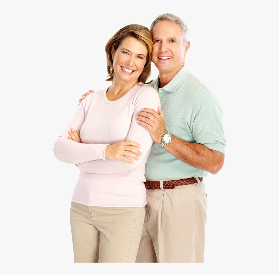 Older Couple Png - Happy Family With Grand Parents, Transparent Clipart