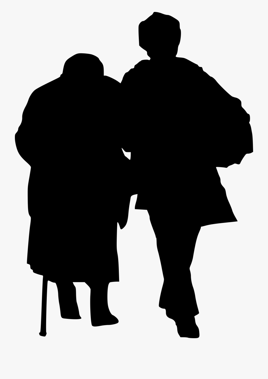 Senior Citizen Silhouette Png, Transparent Clipart