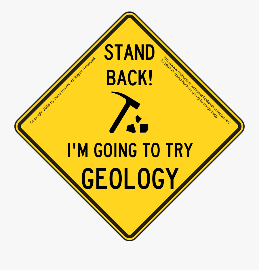 Image Shows A Diamond-shaped Yellow Caution Sign - Danger Power Lines Above Sign, Transparent Clipart