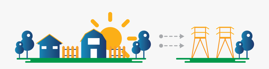 Local Homes Power Line Illustration, Transparent Clipart