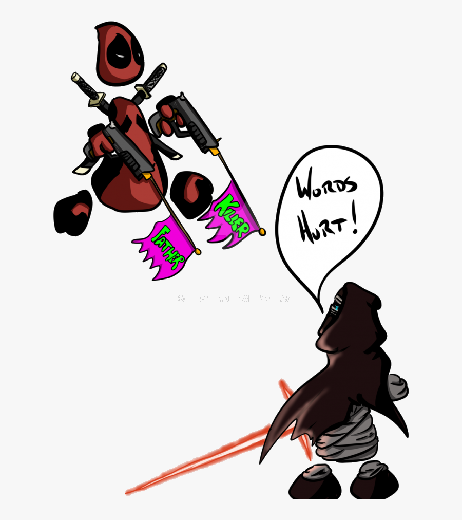Deadpool And Kylo Ren As Doodle Folks Clipart Stunning - Cartoon, Transparent Clipart