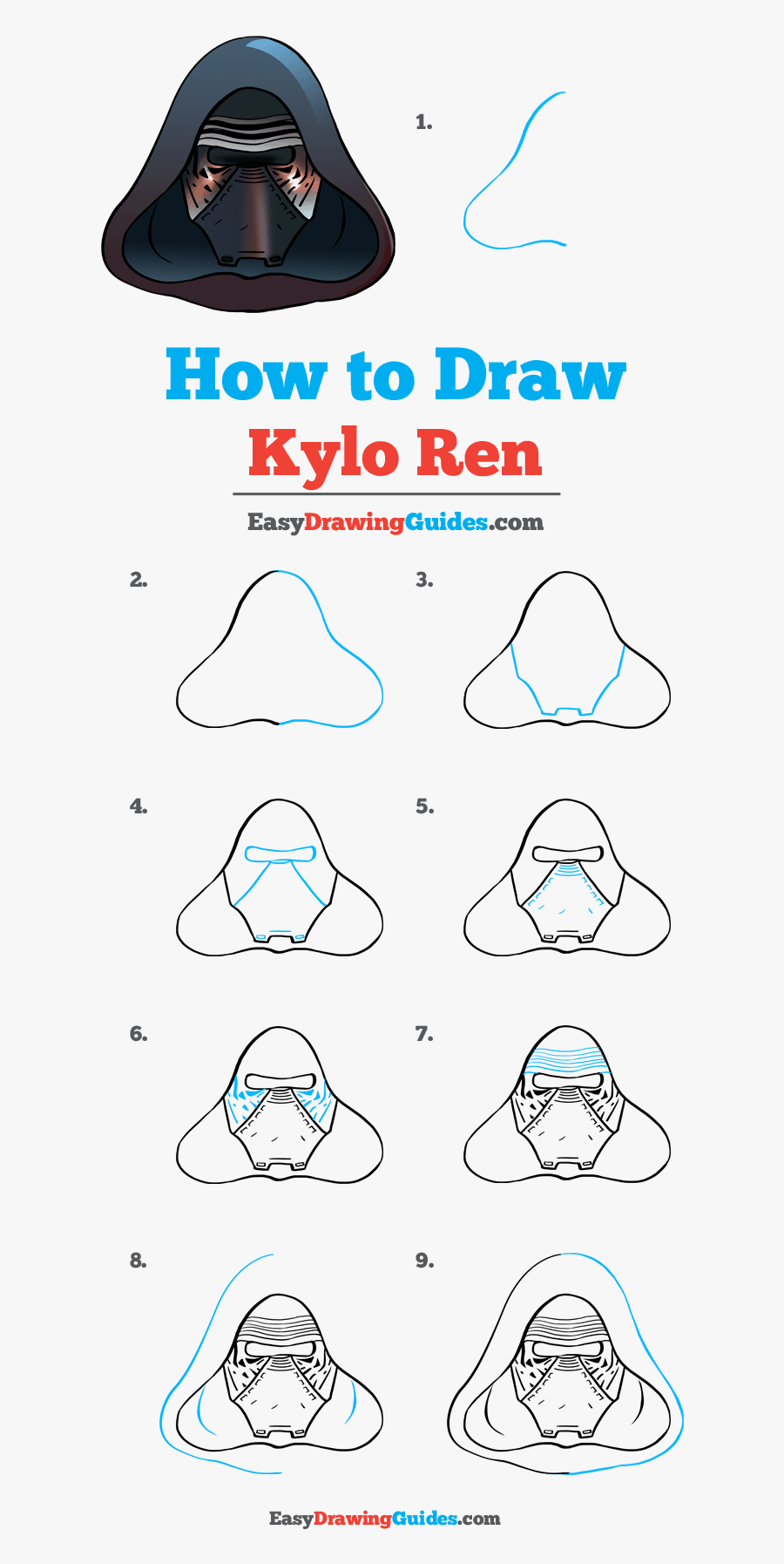 How To Draw Kylo Ren - Draw A Vampire Step By Step, Transparent Clipart