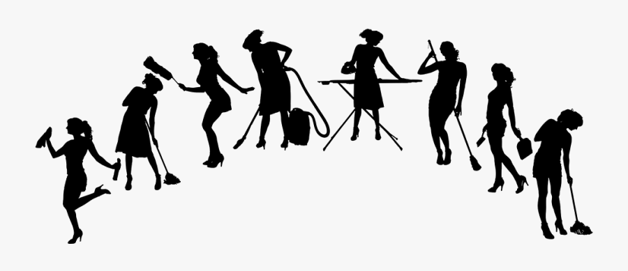 More Than Just A Cleaning Service - Black And White Cleaning Lady Clipart, Transparent Clipart