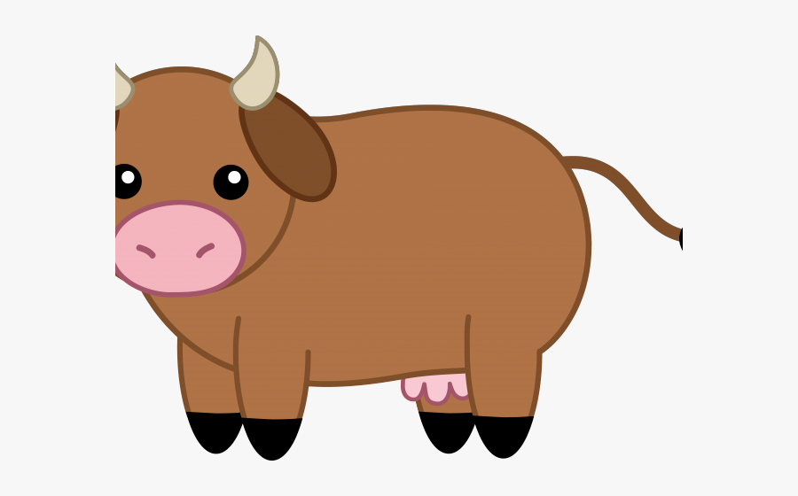 Cartoon Cow Pictures - Cute Brown Cow Cartoon, Transparent Clipart