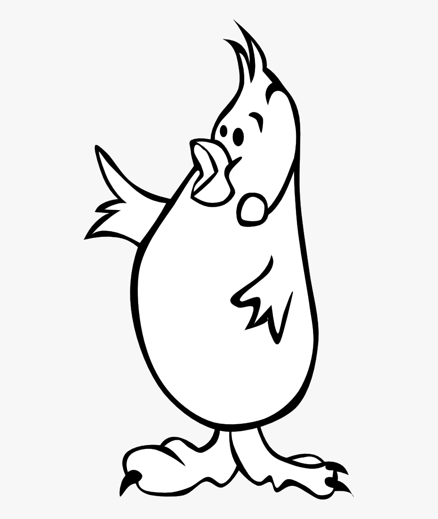 Transparent Chick Black And White Clipart - Cartoon, Transparent Clipart