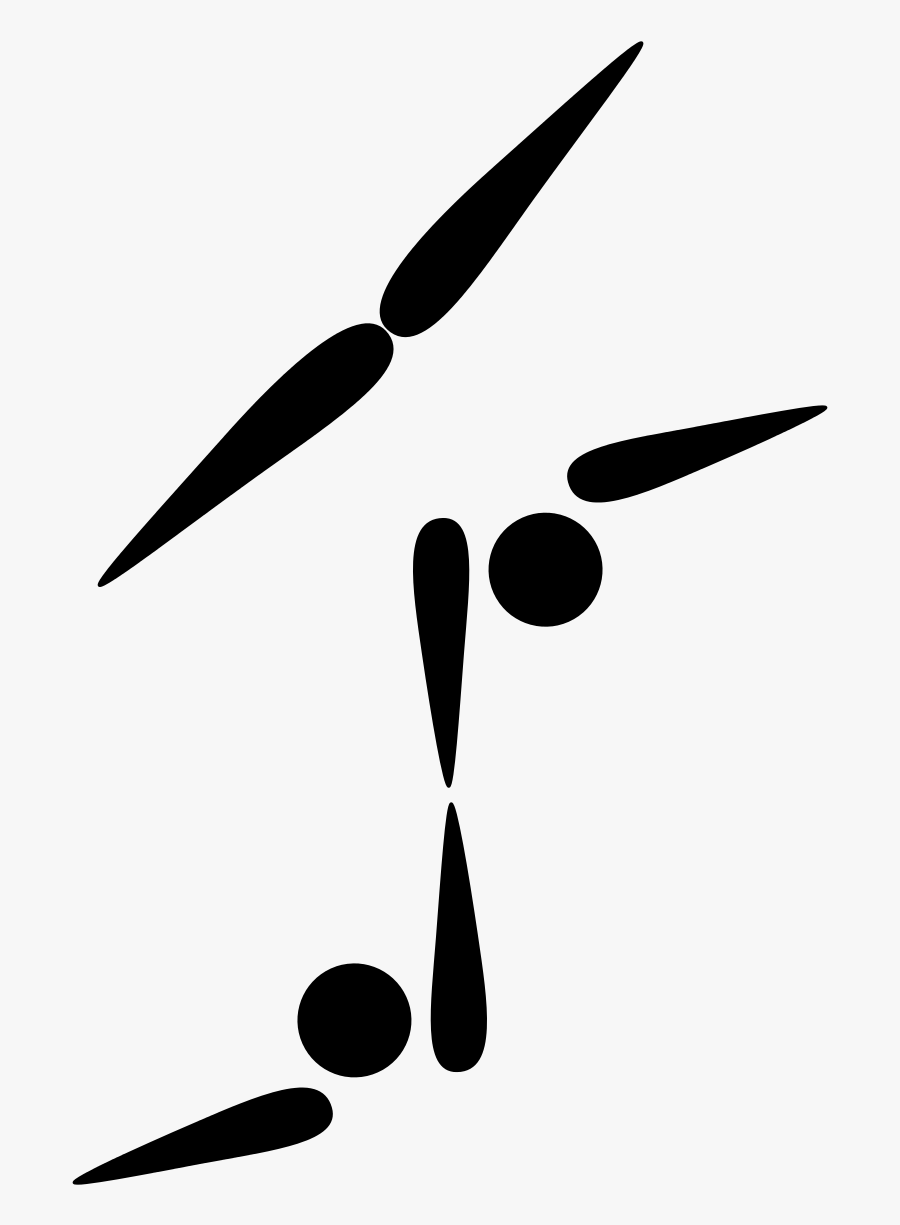 Acrobatics Gymnastics Black And White, Transparent Clipart