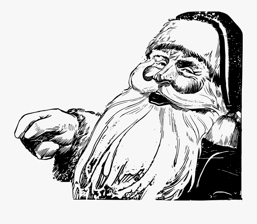 Amazing Santa Head Clip Arts - Karácsonyi Színezhető Képek Felnőtt, Transparent Clipart