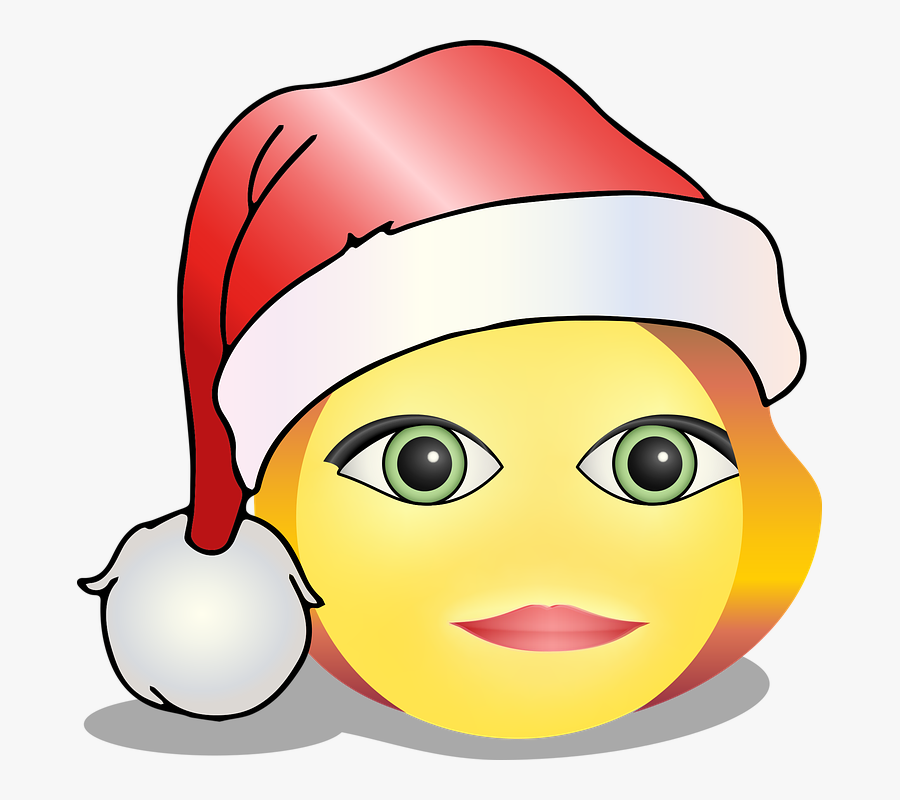 Smiley, Christmas, Santa Hat, Redhead, Laugh, Smile Smileys