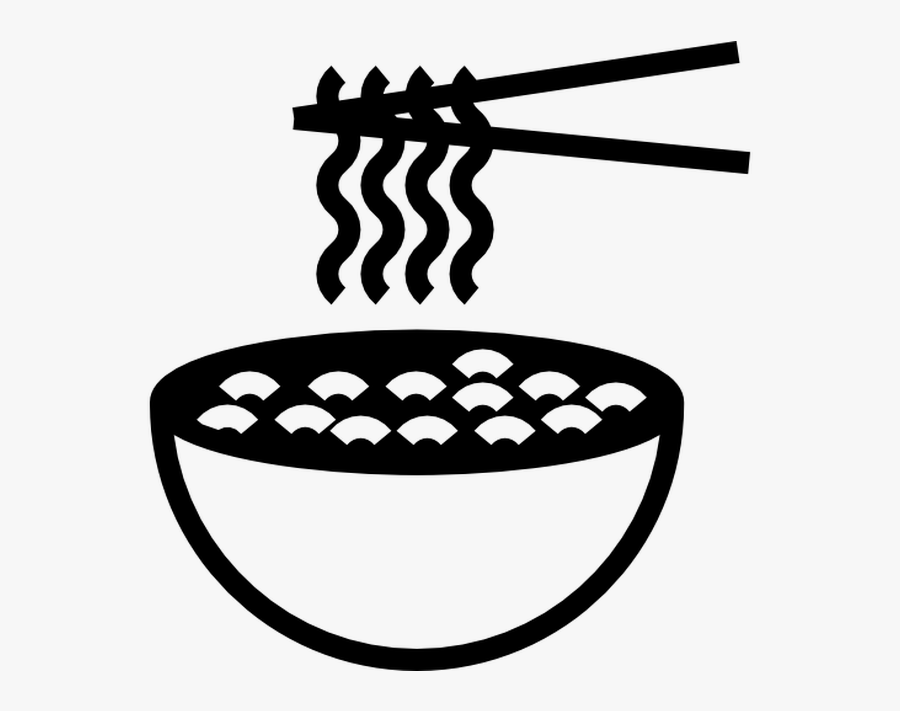 Noodle Bowl Black Logo, Transparent Clipart