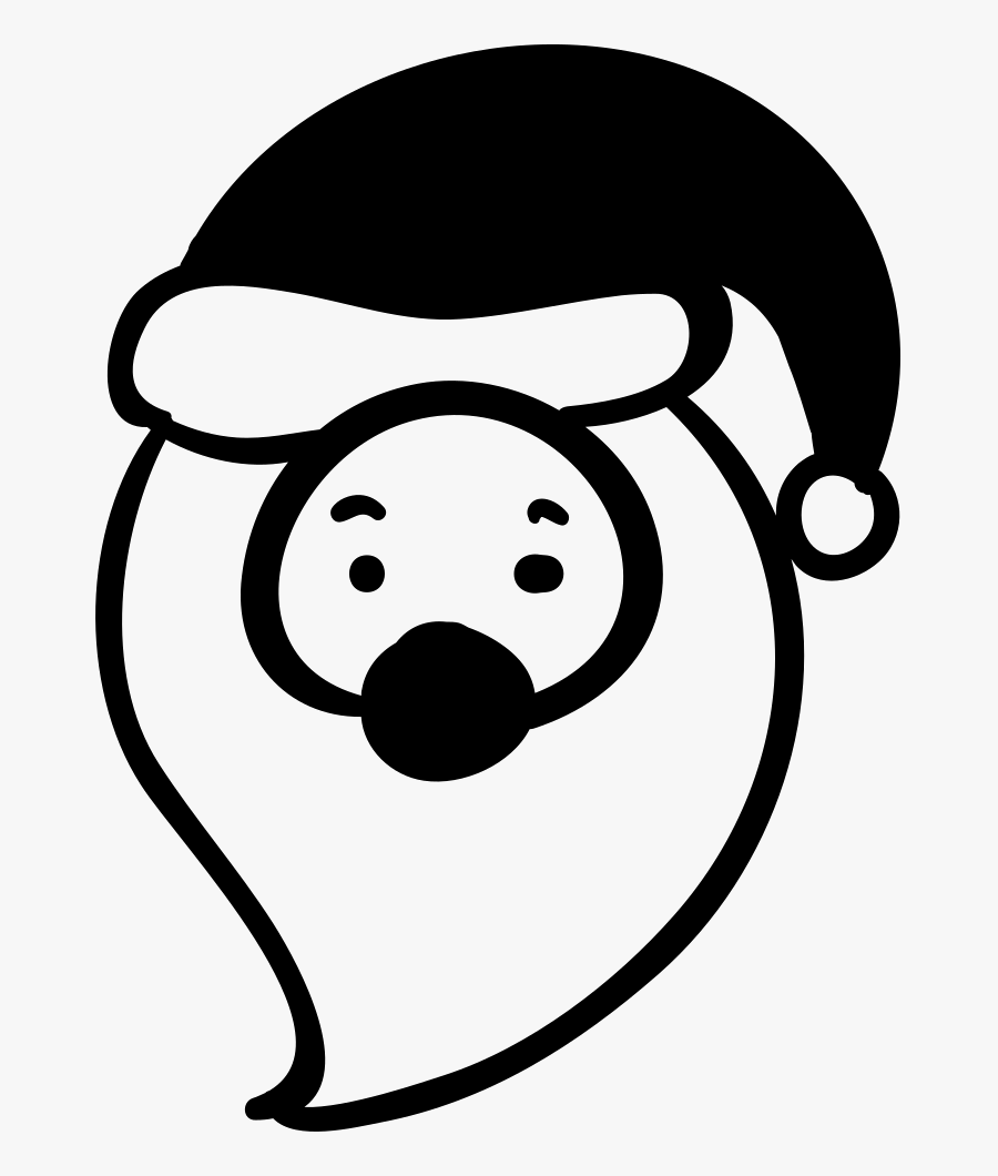 Santa Claus Head, Transparent Clipart