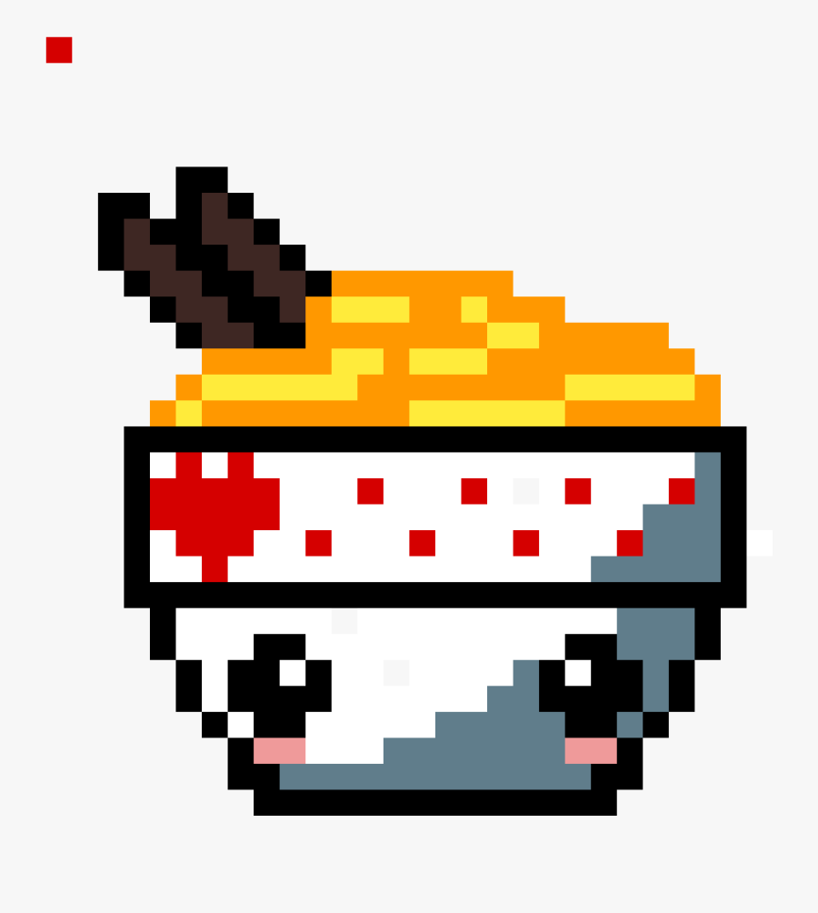 Pixel Art Ramen Kawaii, Transparent Clipart