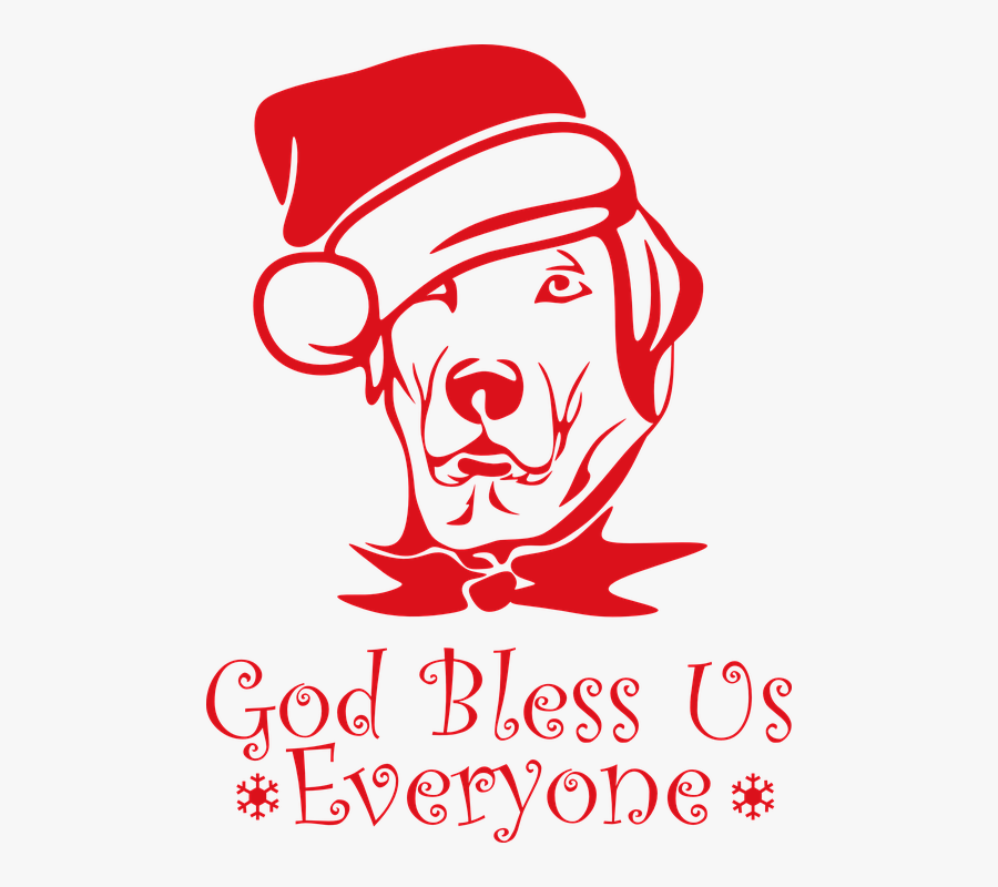 Dog, Santa, Hat, Winter, Christmas, Animal, Pet, Xmas - Christmas Dog Vector Free, Transparent Clipart
