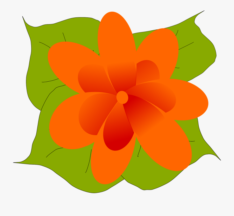 Free Vector Kvetina Clip Art - Leaves And Flowers Clip Art, Transparent Clipart