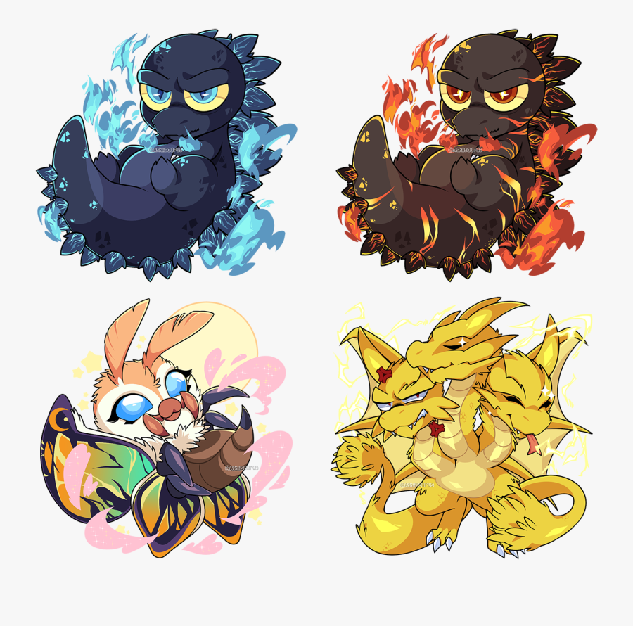 Godzilla King Of The Monsters Charms - Anime Godzilla X Mothra Love 2 2019 Deviantart, Transparent Clipart