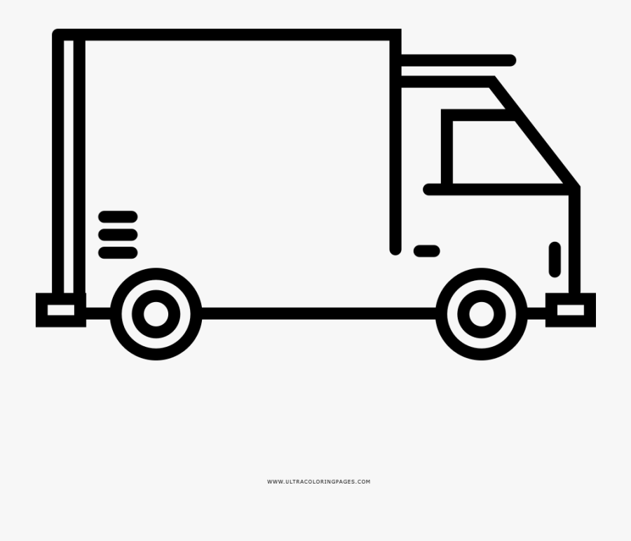 Delivery Truck Coloring Page - Camion Dibujo Png, Transparent Clipart