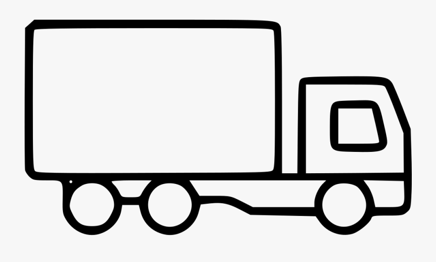 Delivery Truck Shipment Transportation Freight Logistics - Construction Truck Clipart Black And White, Transparent Clipart