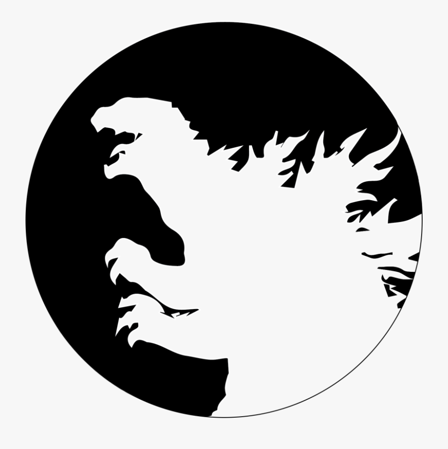 Godzilla Black And White Png, Transparent Clipart